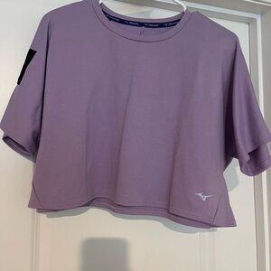 Purple cropped mizuno shirt